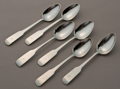 Scottish Provincial Silver Teaspoon Set (6) - Dundee - William Constable